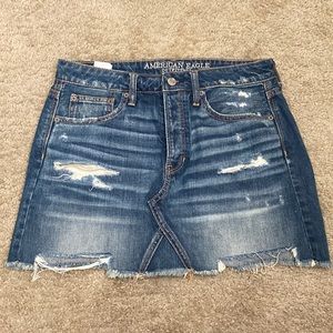 90’s style denim mini skirt